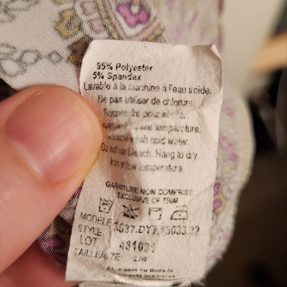 Pink Paisley Tunic 3/4 sleeves - Picture 3 of 6